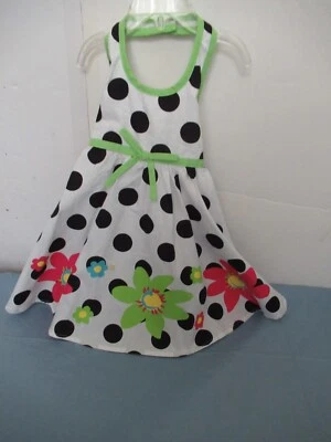 F) Vestido para niñas talla 2T Blueberi Boulevard 100 % algodón cuello con botones espalda ajustada Foto 1 de 4