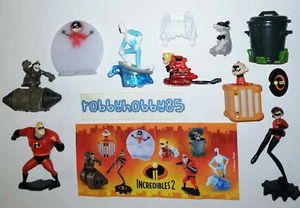 THE INCREDIBLES 2 COMPLETE SET WITH ALL PAPERS KINDER SURPRISE EGG TOYS 2018 - Picture 1 of 1