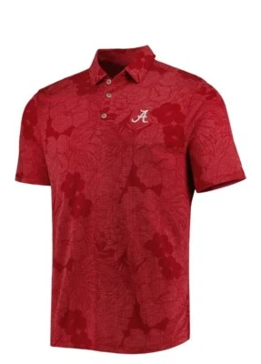 Tommy Bahama Crimson Tide Polo Shirt Mens 3X Alabama Miramar Blooms Red NCAA - Image 1 of 4
