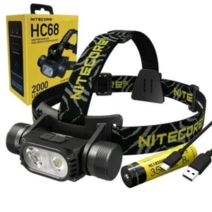 NITECORE HC68 High Performance Dual Beam E-focus Headlamp- 2000 Lumens w/ NL1835 - Picture 1 of 11