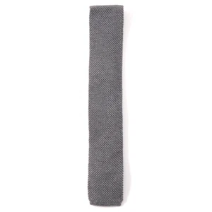 NWT $275 BRUNELLO CUCINELLI Medium Gray Knit Cotton Tie Square End - Picture 1 of 3