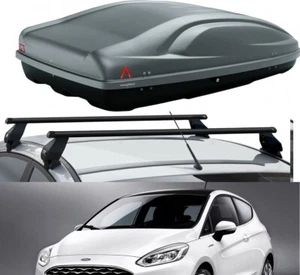 BOX AUTO PORTABAGAGLI G3 ALL TIME 400+BARRE PORTATUTTO PER FORD FIESTA ANNO 2020 - Imagen 1 de 15