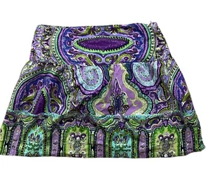 Y2K Funky People Skirt Womens Small Purple Short Paisley Lined Boho Festival 00s - Picture 1 of 9
