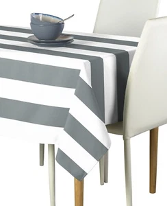 Mantel Cabana Rayas Gris y Blanco Signature Tamaños Surtidos - Imagen 1 de 1