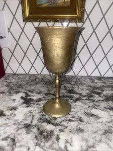 Vintage Leonard EPNS Messing goldfarben versilbert Kelch Glas gestielt 7,5 in Indien - Bild 1 von 7