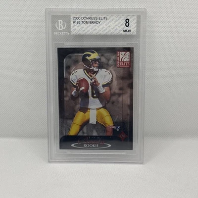 2000 DONRUSS ELITE #183 汤姆·布莱迪 RC 新秀 #'D/2000 BGS8 — 第 1/2 张图片