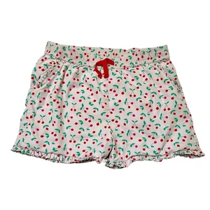 Mini Boden Cherry Print Ruffle Bottom Shorts Size 12  - Picture 1 of 4
