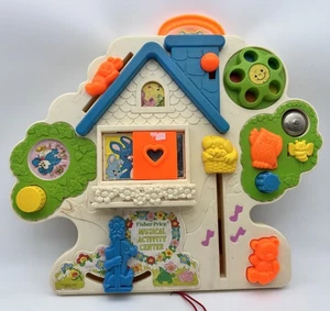 Giocattolo culla Fisher Price vintage 1985 centro attività musica suoni specchio animale #1100 - Foto 1 di 14