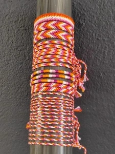 Lesbian Pride Handmade Friendship Bracelets Lot LGBTQ Pride Merch Booth Stall - Picture 1 of 4
