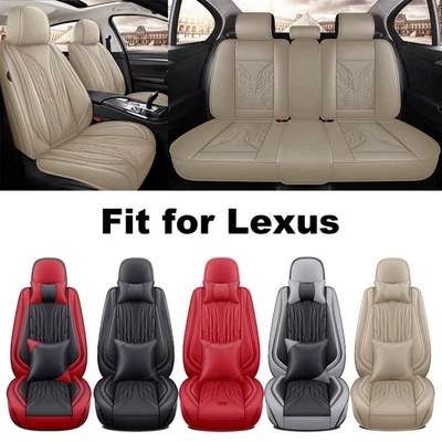 For Lexus ES IS GS CT NX UX Seat Covers 5 Seat Full Set Front Rear Nappa Leather Foto 1 de 4