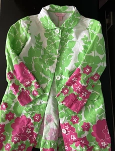 Lilly Pulitzer  Coat Floral Print  Girls Size 6 - Picture 1 of 11