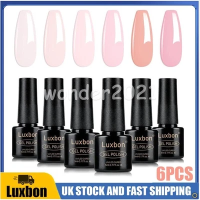 Luxbon 6PCS Gel Nail Polish Set Spring Colour uv led Soak Off Manicure Kit 005