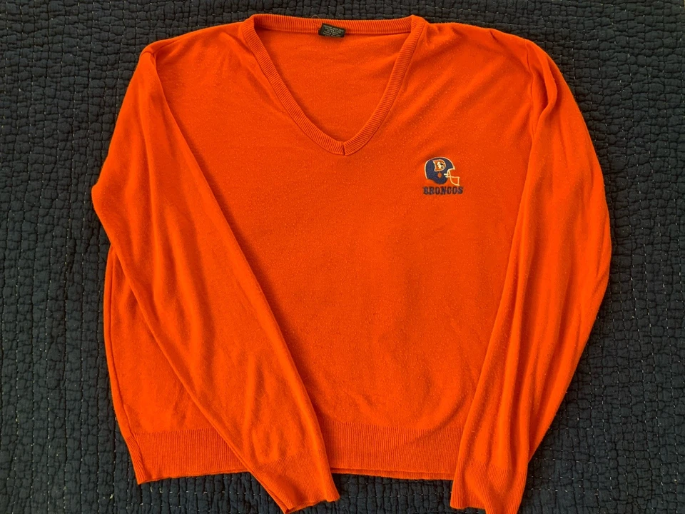Suéter Vintage Denver Broncos Cuello en V Talla Grande Foto 1 de 1