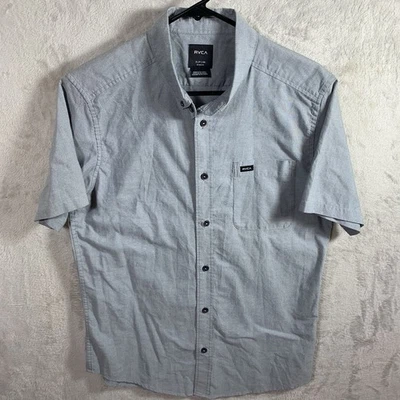 Camisa RVCA Adulto Pequeña Calce Ajustado Gris Preppy Informal Para Hombre’s 2295 Foto 1 de 4