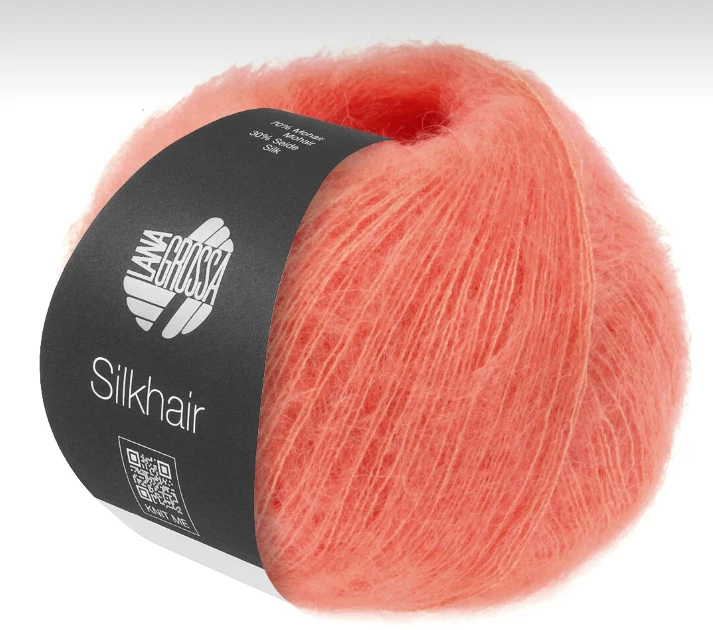 (kg/356€) Silkhair Lana Grossa 25g Fb. 212 lachsrosa Kid Mohair Seide PORTOFREI - Bild 1 von 1