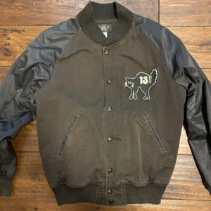 CHAQUETA UNIVERSITARIA RRL RALPH LAUREN HOMBRE COLOR NEGRO MATERIAL ALGODÓN TALLA M USADA - Imagen 1 de 7