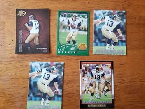 Lot of (9) Kurt Warner Topps Fleer Upper Deck Bowman Players Football Cards NM - Picture 1 of 4