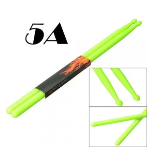 One Pair Nylon Stick Drumstick 5A Drumsticks Nylon Drum Sticks Green - Picture 1 of 1