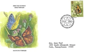 GREAT BRITAIN 1981 FIRST DAY COVER NATIVE BUTTERFLY - Picture 1 of 1