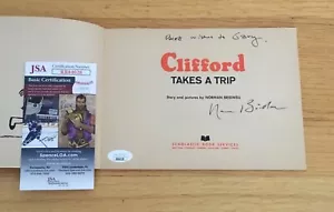 Norman Bridwell Signed Autograph Vintage 1966 Clifford Takes A Trip Book JSA COA - Picture 1 of 5