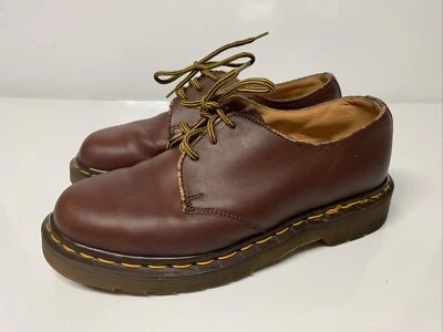 Zapatos Oxford de Cuero Marrón Doc Martens De Colección Talla 4 UK / 5-6 EE. UU. Hechos en Inglaterra Foto 1 de 4