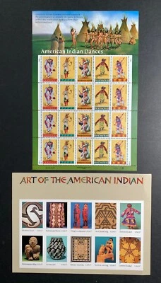 U.S. Stamps. SC #3072-3076a, 3873. AMERICAN INDIAN ART AND DANCES - Image 1 of 3