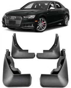 New Genuine Splash Guards Mud Flaps For 2016-2019 Audi A4 B9 S Line S4 Saloon - Picture 1 of 5