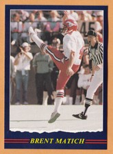 Brent Matich 1989 Jogo CFL card #155 Calgary Stampeders  Calgary Dinos