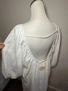 NWT Women’s Oddi Knit Girly Babydoll SunDress Low Back in White Plus Size 3XL - Picture 1 of 5