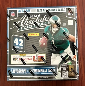 2024 Absolute Football Mega Box NFL Trading Cards Factory SEALED - 1 AUTO or Mem - Picture 1 of 3