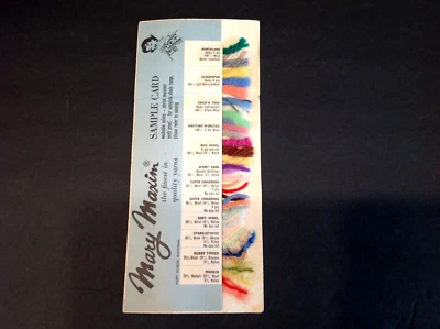 VINTAGE MARY MAXIM SAMPLE YARN CARD  - Image 1 of 4
