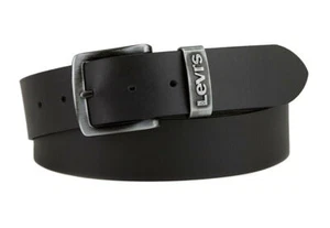 CINTURÓN VAQUERO DE CUERO CON LOGOTIPO DE LENGÜETA METÁLICA LEVIS PARA HOMBRE 227080 - NEGRO - Imagen 1 de 1