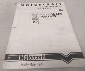 1989 FORD MOTORCRAFT Catalogue - Radiator & FUEL Caps - Picture 1 of 1
