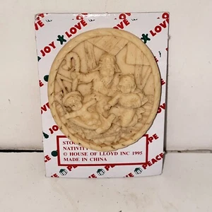 Broche broche de belén de resina House of Lloyd 1995 vintage - Imagen 1 de 10