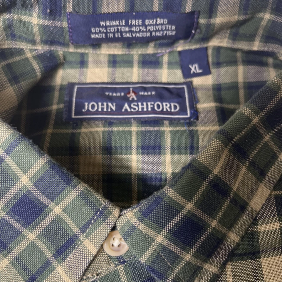 John Ashford Pinpoint Wrinkle Resistant long sleeve Dress Shirt L 16 1/2 - Image 1 of 4