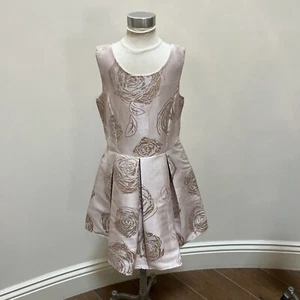 NWT Children’s Place Girls 10 Rose Pink Metallic Pattern Fancy Dress - Picture 1 of 9