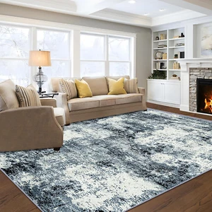 Washable Rug 8X10 Area Rugs: Abstract Rugs for Living Room Soft Non-Slip Machine - Picture 1 of 12