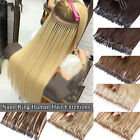 Nano Ring Tip Remy Human Hair Extensions Micro Beads Thick Full Head 1Bundle/50G