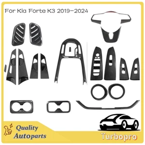 Carbon Fiber ABS Interior Decoration Cover Trim Kit For Kia Forte K3 2019-2024 - Picture 1 of 27