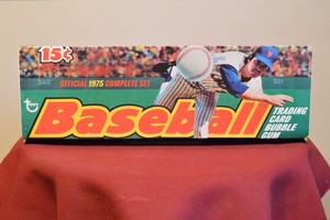 Custom Made 1975 TOPPS Baseball Card Set Storage Box (Vintage Replica Version)