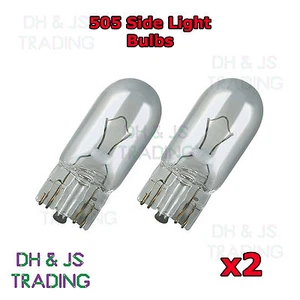 2 x 505 Capless Bulbs Wedge 24v 3w (W2.1 x 9.5d) Clear Bulb - Picture 1 of 1