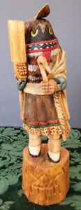 HOPI Kachina "Ogerfrau" Cottonwood 1 Stück geschnitzt & bemalt Clifford Torivio - Bild 1 von 12