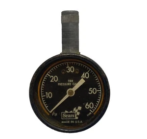 Vintage Sears Car Truck Tire Pressure Gauge 0 - 60 Made in USA Working #1148 - Picture 1 of 5