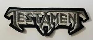 TESTAMENT ( shaped logo ) EMBROIDERED PATCH - Picture 1 of 1