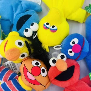 Bolsa de frijoles Plaza Sésamo Peluche Big Bird Burt Ernie Cookie Monster Glover Elmo 6 piezas - Imagen 1 de 22