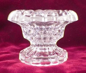 Master Salt Giant Baby Thumbprint EAPG Clear Glass Pedestal 1860s - Picture 1 of 7
