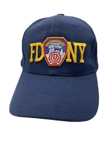Gorra de béisbol FD NY sombrero departamento de bomberos ciudad de Nueva York talla única ajustable azul marino - Imagen 1 de 9