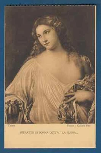 Ritratto di donna detta La Flora Italy Firenze - Galleria Pitti antique postcard - Picture 1 of 2