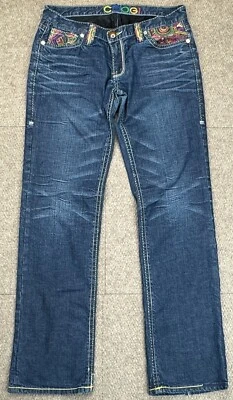 Coogi Women's Embroidered 5 Pocket Denim Jeans Size 13/14 (Actual 33x32) - Image 1 of 4