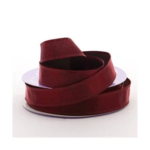 Burgundy Crimped Edge Heavy Weave Metallic Ribbon - 5/8in. x 25 Yards (57870632) - Picture 1 of 1